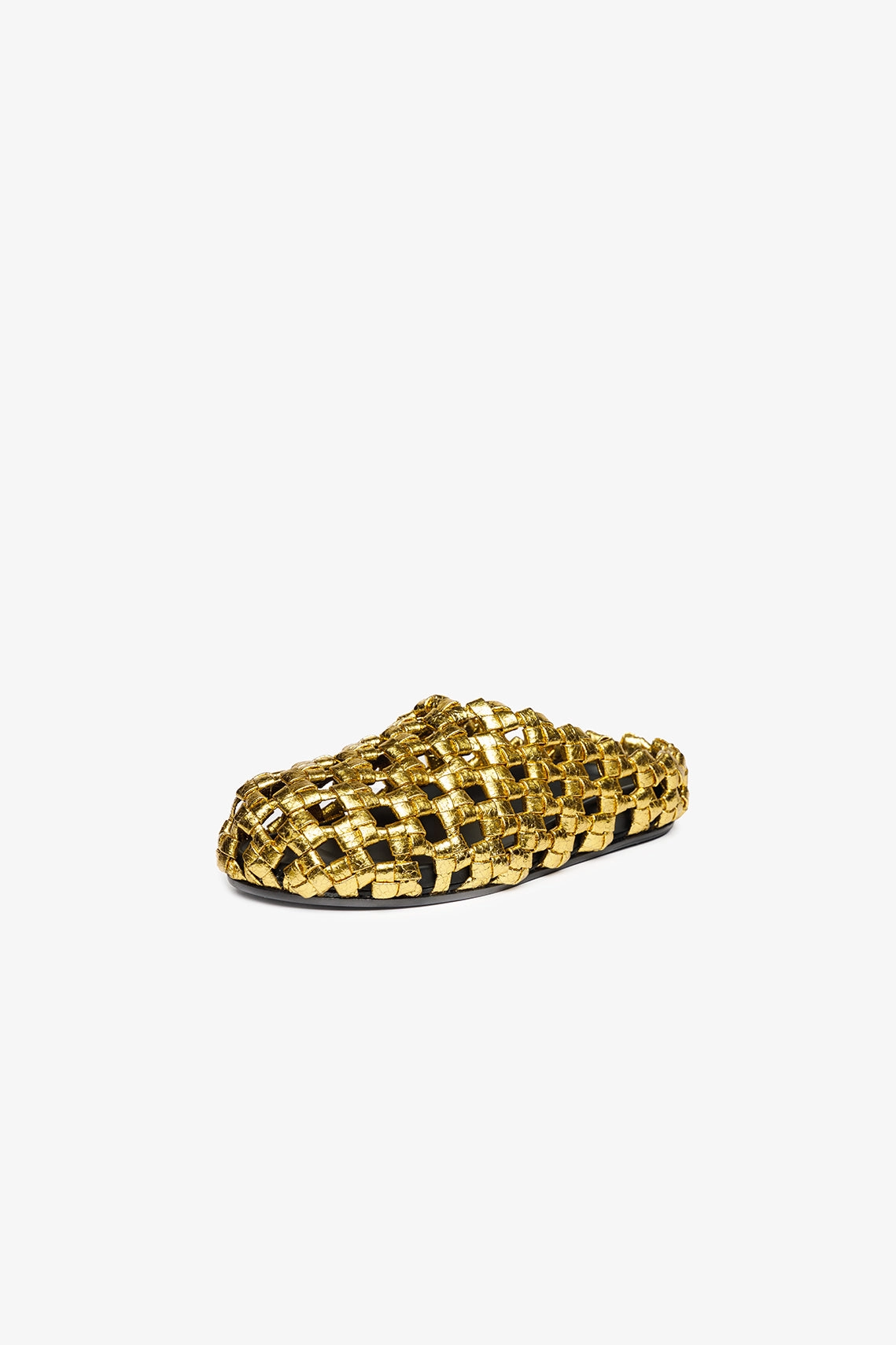 Weaved Clog Silver Gold Silver Gold
