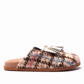 Women's Msgm Sabot Slippers Beige/Multicolor