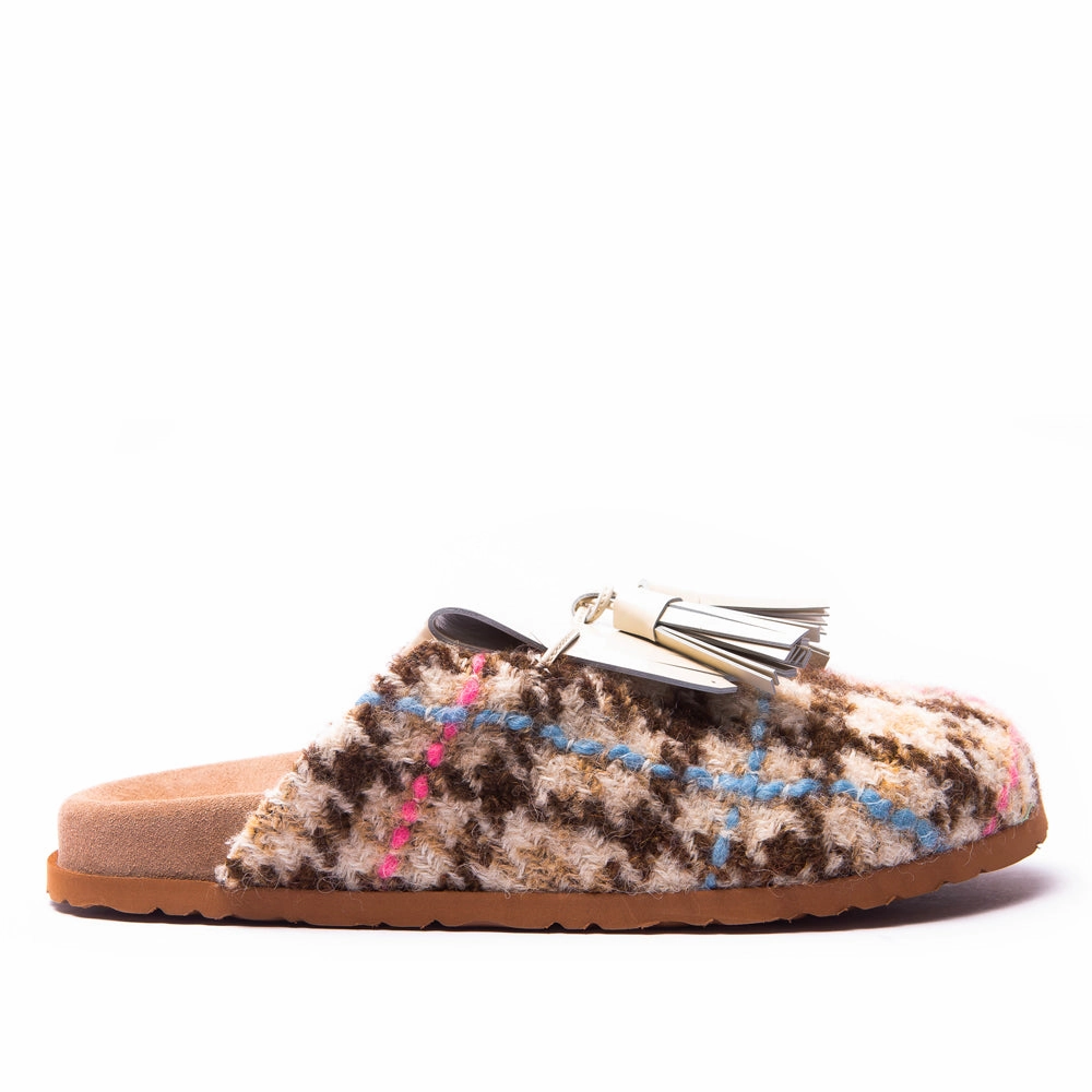Women's Msgm Sabot Slippers Beige/Multicolor